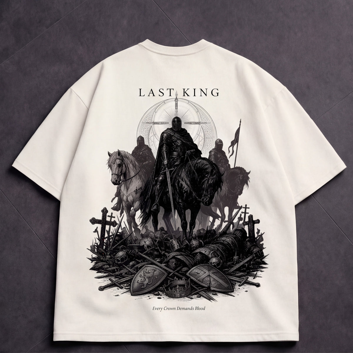 Ravenor Last King 280 GSM oversized off white t-shirt back