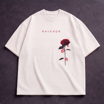 Red Rose PREMIUM Oversized T-shirt | RAVENOR Signatures